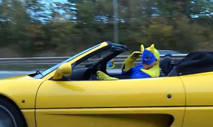 Bananaman to the Rescue in His Yellow Ferrari