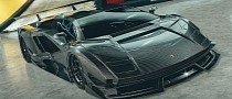 Bare Carbon Lambo Countach LPI 800-4 Takes a Digital Step Towards Immortality