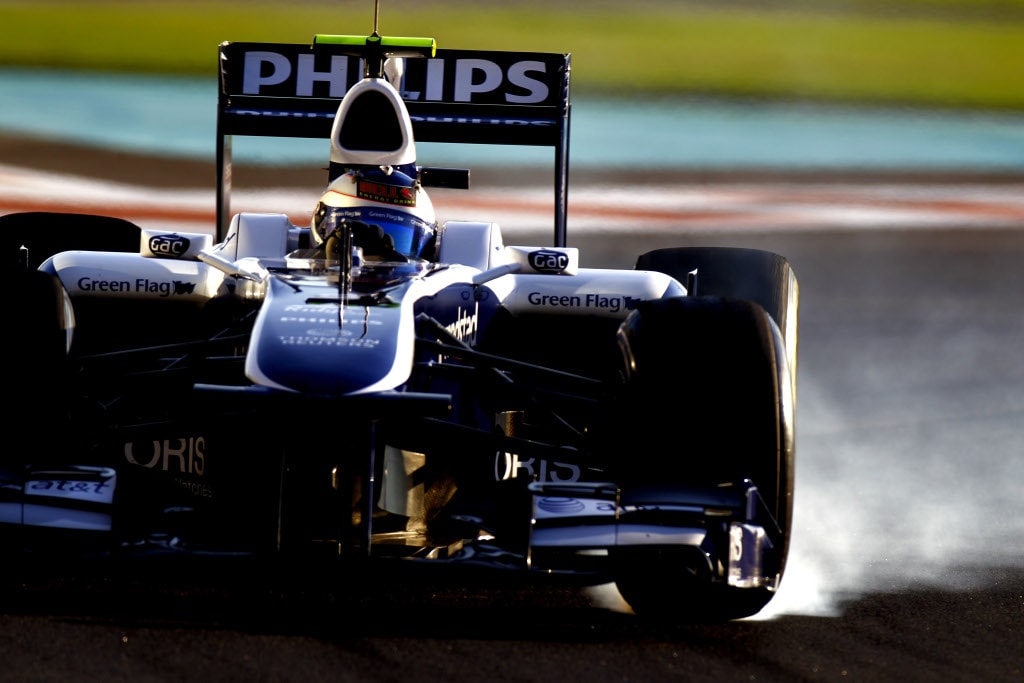Rubens Barrichello testing in Abu Dhabi