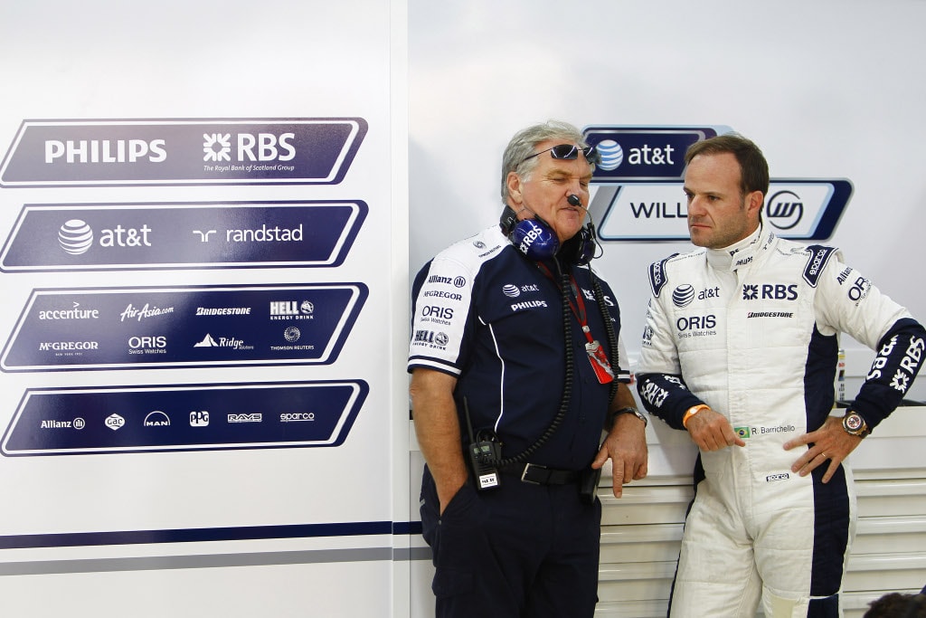 Patrick Head and Rubens Barrichello