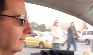 Bashar al-Assad Drives Himself in a Honda to War-Torn Eastern Ghouta