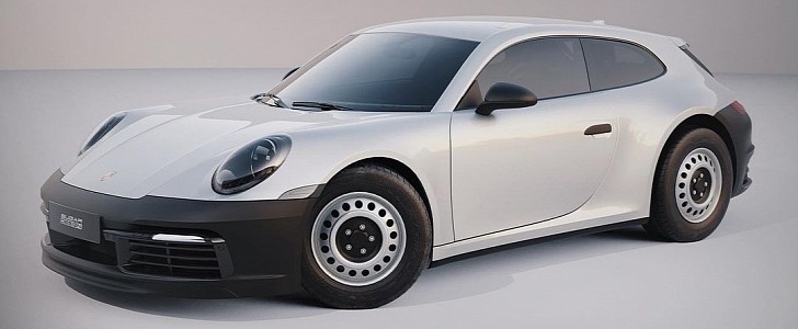 Porsche 911 Basic Van "Breadvan" rendering