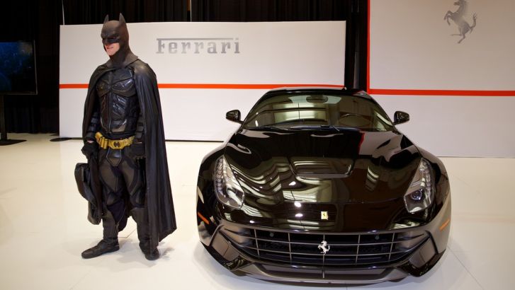 Batman Likes the Ferrari F12 Berlinetta