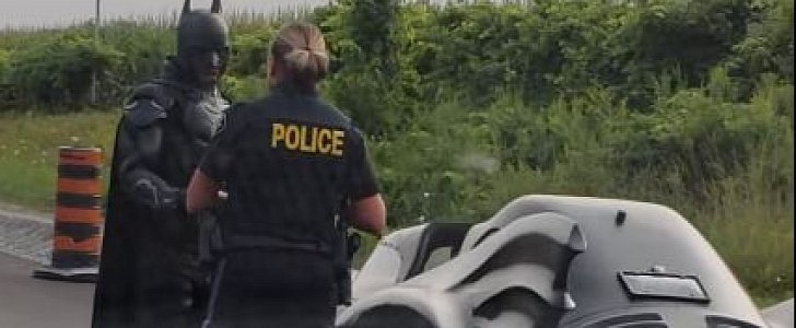 Brampton Batman is pulled over by cops in Canada