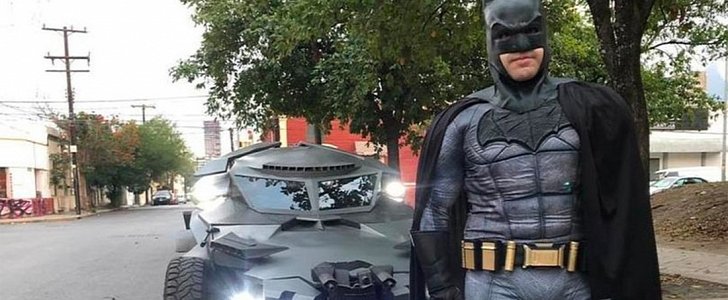 Mexican Batman takes Batmobile to the streets to flatten the curve on COVID-19