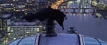 Batman Watches Over the City, Rides on Top of a Cabin in The London Eye