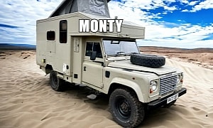 Battle-Scarred '97 Land Rover Defender Ambulance Now Moonlights as Monty, a Family RV