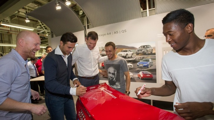 Bayern Munich’s Football Stars Visit Audi Factory