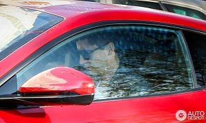 Bayern Munchen’s Striker Robert Lewandowski Seen Driving a Ferrari F12berlinetta