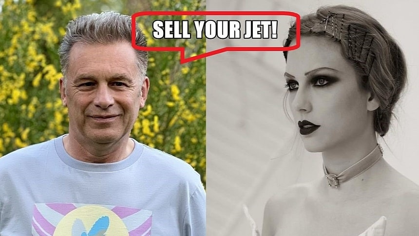 Chris Packham tries to mount pressure on Taylor Swift to sell her remaining private jet