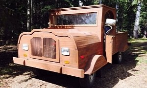 Be a Real Lumberjack, Drive a Wooden Toyota Pickup