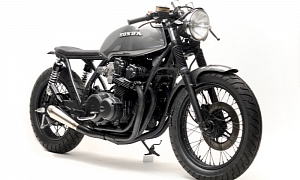 Beautiful Grey CB750 Cafe-Racer by Steel Bent Customs