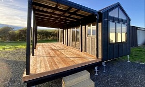 Beautifully Designed Tiny Travels With Its Generous Deck on the Same Trailer