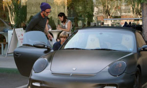 Beckham's Matt Black Porsche