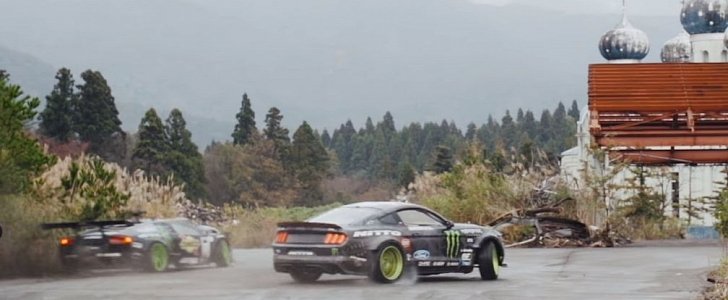 Behind the Scenes of the Lamborghini vs. 2015 Mustang RTR Drift Battle in Japan