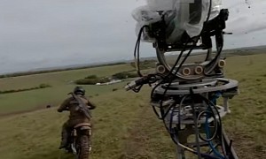 Behind the Scenes Video of the Triumph Motorcycles on the Set of No Time to Die Bond Film
