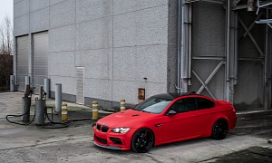 Belgium Brings out Matte Red BMW E92 M3