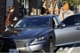 Ben Affleck and Jennifer Garner Getting Coffee in a 2014 Lexus LS