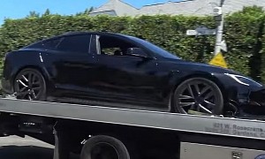 Ben Affleck's Tesla Model S Plaid Towed From His Mansion, Trouble in Paradise?