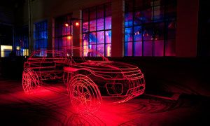 Benedict Radcliffe Reveals Range Rover Evoque Wireframe Art