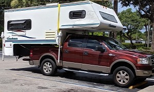 Bent, Janky Ford F-150 Camper Has Been Defying Physics for Years in Florida
