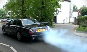 Bentley Arnage One Wheel Burnout