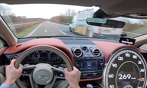 Bentley Bentayga Diesel Passes Cars at 270 KM/H in Autobahn Acceleration Test