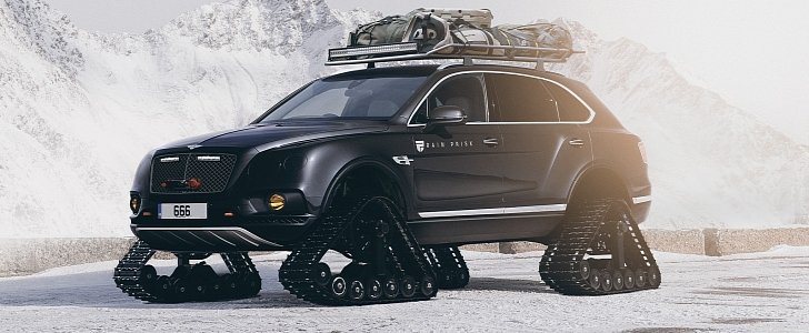 Bentley Bentayga With Tracks Looks Like an Alpine Adventure Waiting to Happen