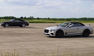 Bentley Continental GT Shows Rolls-Royce Dawn Who's Boss on a Quarter-Mile Drag Race