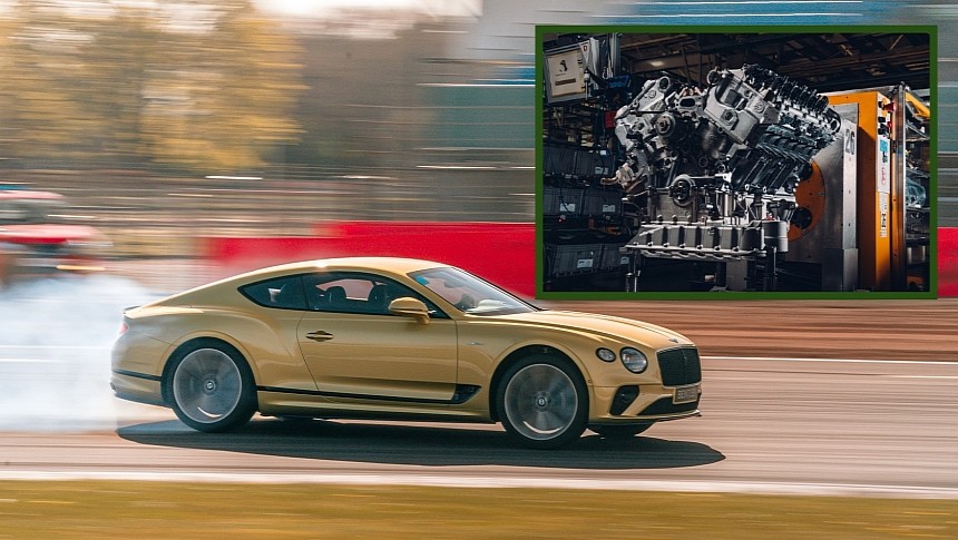 Bentley Continental GT and W12 engine