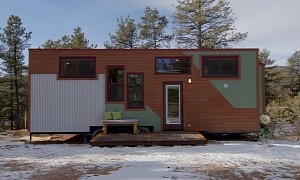 Bertha Tiny Home Maximizes Function and Style, Has a Bike Shed and a Stand-Up Loft