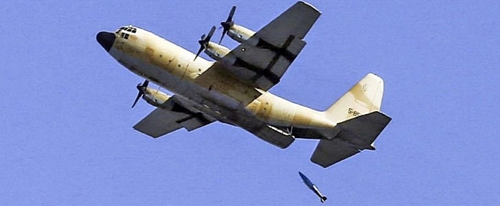 C-130 Dropping Bombs 
