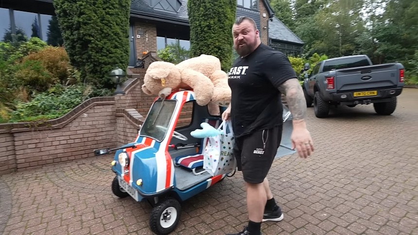 P50CARS E.50 microcar and the World's Strongest Man