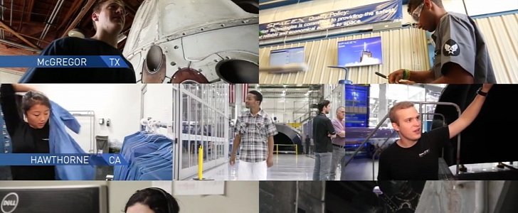 This video SpaceX team made and it sees a group of interns who have been working on separates level and for different periods of time in the company