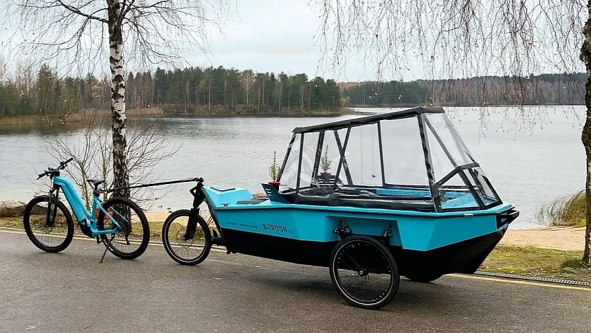 BeTriton bike-boat-camper hybrid 