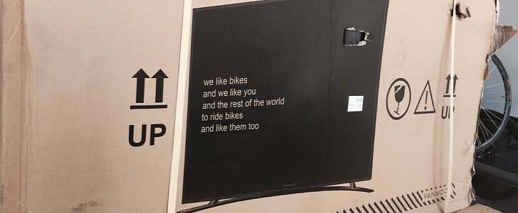 Bicycle shipped as TV