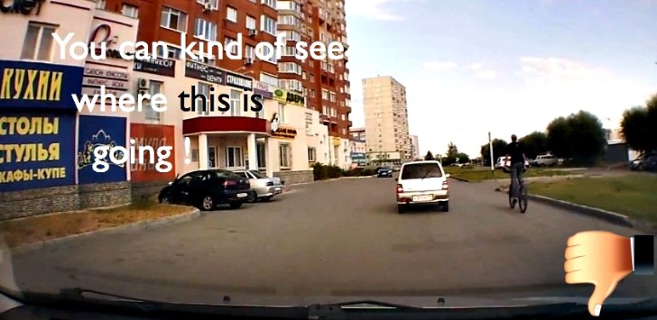 Car / Bike Crash in Russia