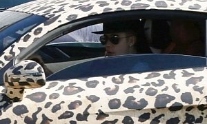 Bieber Takes Yovanna Ventura to Fast Food Lunch in His Leopard-Wrap Audi R8