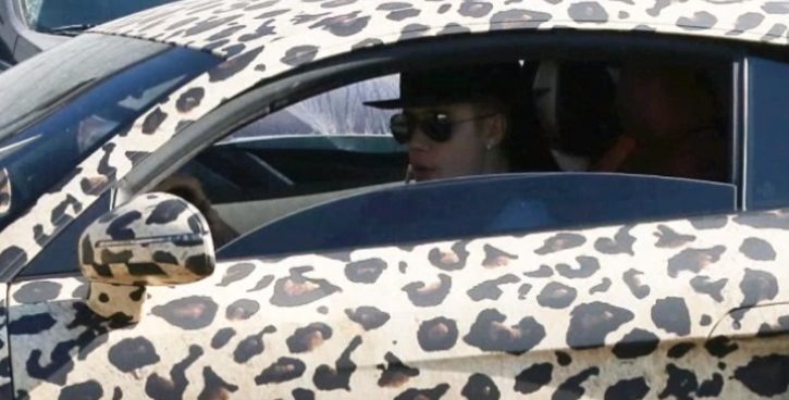 Bieber Takes Yovanna Ventura to Fast Food Lunch in His Jaguar-wrap Audi R8