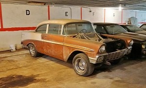 Big Barn Opens Up To Reveal Muscle Car Stash, Hot-Rodded 1956 Chevy Bel Air Included