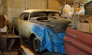 Big Barn Opens Up to Reveal Stash of Chevrolet Tri-Fives and Corvettes