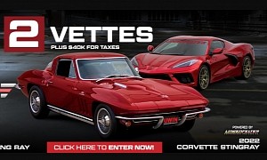 Big-Block 1965 Corvette Sting Ray and 2022 C8 Are Three Lucky Dollars Away