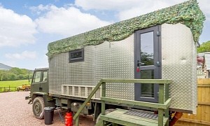 Big Daf Is a Retired Army Truck Upcycled Into a Cozy Glamping Unit