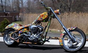 Big Dog Chopper in Rick Fairless Kaleidoscope Finish Will Make You Forget All Your Worries