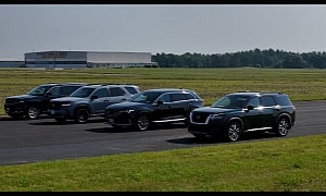 Big Family SUV Drag Race Involves Pathfinder, CX-9, Pilot, and Grand Cherokee L
