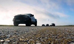 Big Herd of Ram TRX Trucks Gets Unleashed on Hennessey's Track For Mammoth Fun