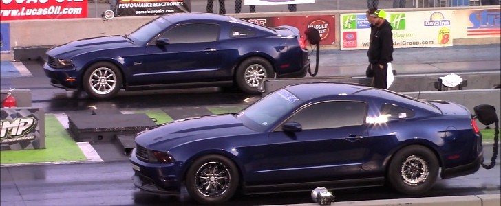94mm Turbo Coyote Mustang 7.5 at 185 MPH, Then Riding Out A Nice Wheelie 
