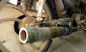 Bike Exhausts Made of Bamboo Shame Standard Ones