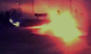 Bike Stunt Goes Horribly Wrong, Ends Up in a Street Pyre