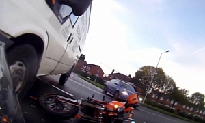 Bike vs Van, Nasty Crash POV